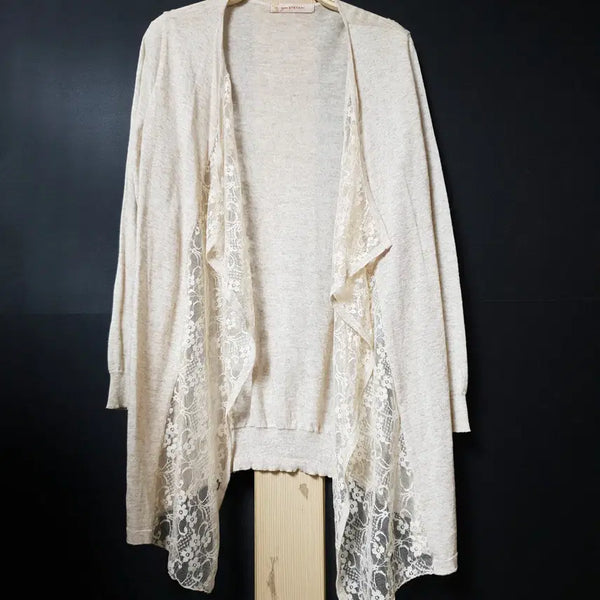 [BUNJANG] Stephanie Lace Linen Long Cardigan / 진짜만원 스테파니 레이스린넨 55 66 롱가디건