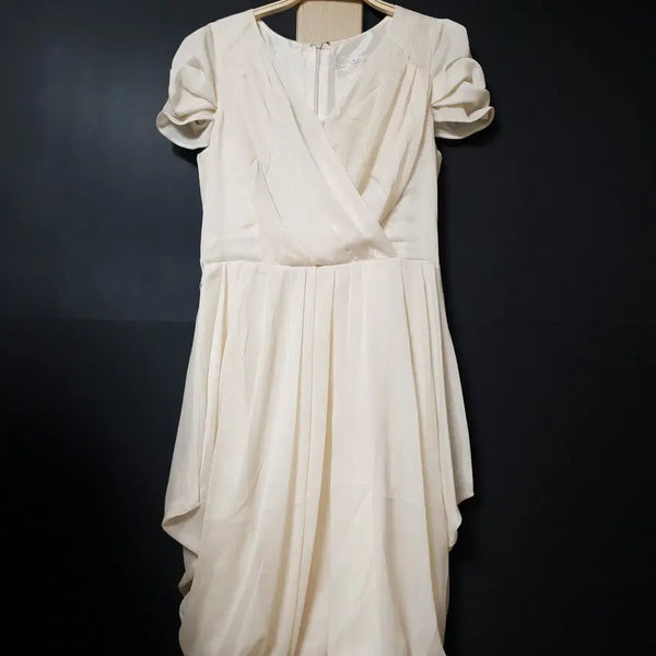 [BUNJANG] Oganja Wrap Style Mini Dress (Ivory) / 진짜만원 라인 오간자 랩스타일 미니원피스 55 아이보리
