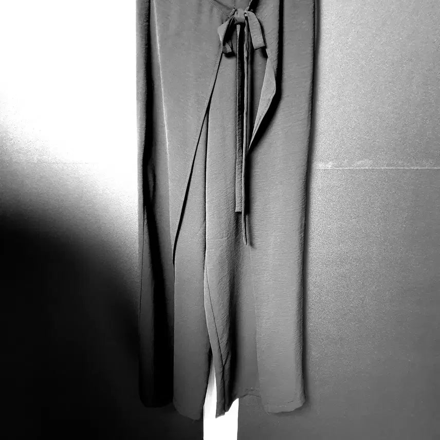 [BUNJANG] Zara Black Banding Wide Pants (M) / 진짜만원 새상품 자라 밴딩 와이드팬츠 66 블랙