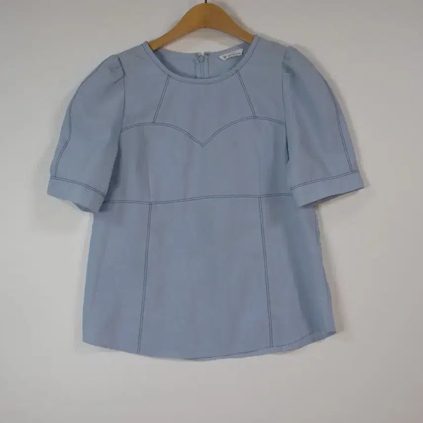 [BUNJANG] it MICHAA Sky Blue Puff Sleeve Blouse / it MICHAA 잇미샤 퍼프 블라우스 66 스카이블루 여성블라우스