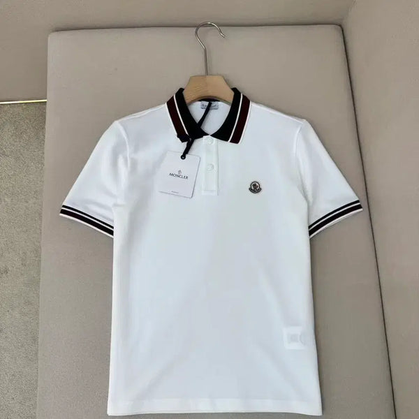 [BUNJANG] Thom Browne Optical White Trimming Cotton Pique Polo Shirt / 톰브라운  옵티컬 화이트  트리밍 코튼 피케 폴로 셔츠