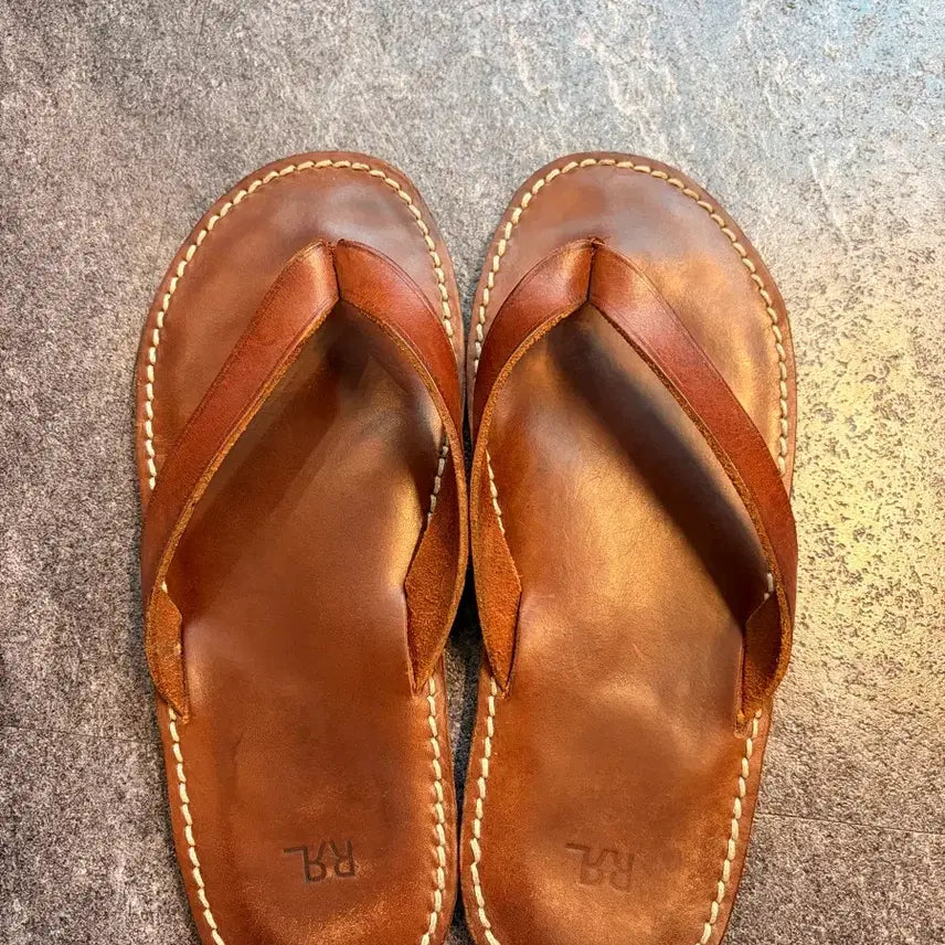 [BUNJANG] RRL Leather Flip-Flops Sandals Size 265 / rrl 더블알엘 가죽 쪼리 265