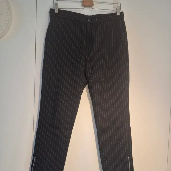 [BUNJANG] TNGT Black Stripe Summer Pants / TNGT 블랙 스츠라이프 여름팬츠