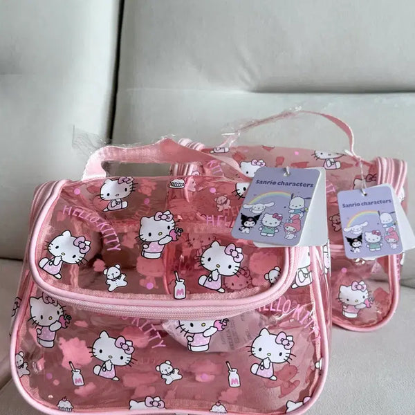 [BUNJANG] Sanrio Hello Kitty Transparent Pouch / Bag / 산리오 키티 파우치/투명 가방