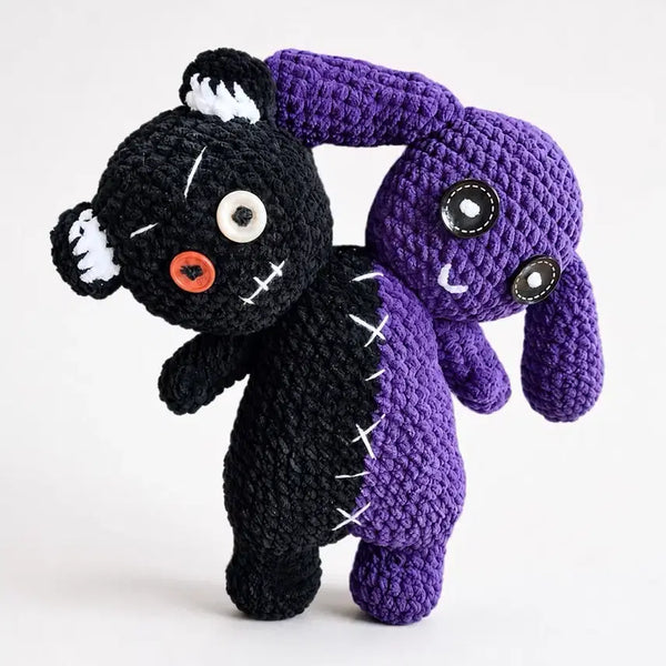 [BUNJANG] Handmade Mental Health Doll - Bear & Rabbit Combination / 멘헤라 인형