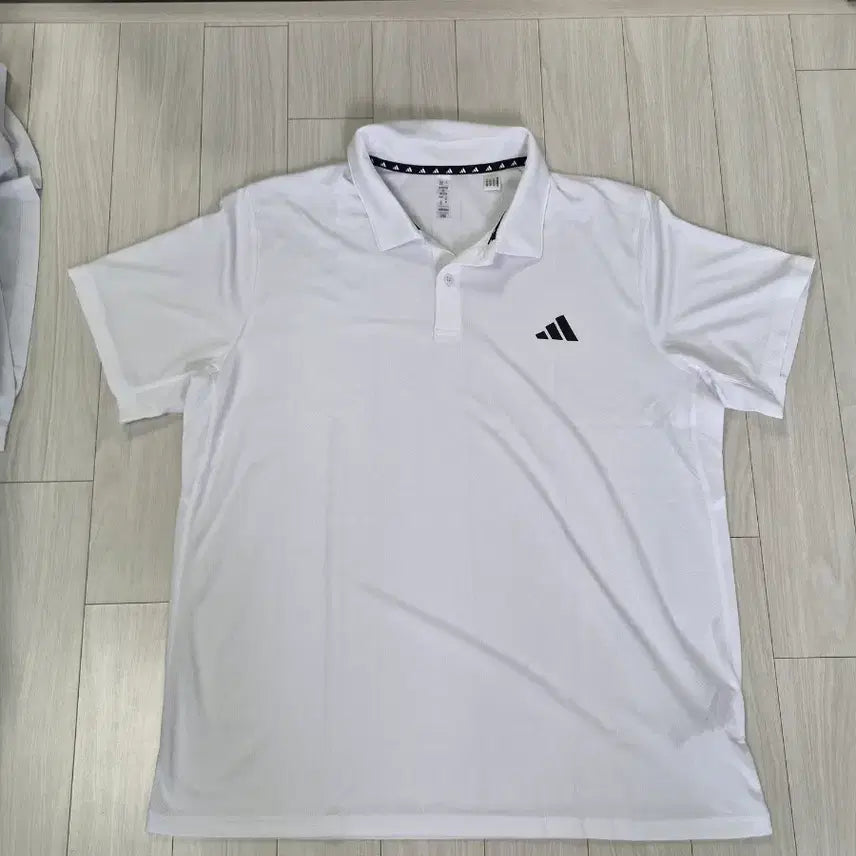 [BUNJANG] Adidas Collar Short Sleeve T-Shirt White 2XL / 아디다스 카라 반팔티 2XL 새상품