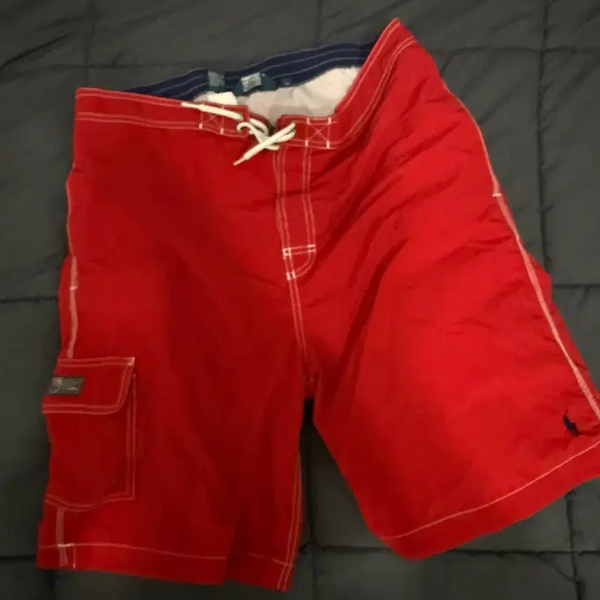 [BUNJANG] Polo Ralph Lauren Red Swim Shorts / 폴로 수영복 레드 스윔쇼츠 반바지