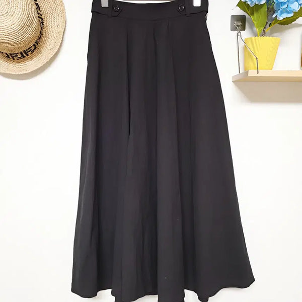 [BUNJANG] RYAN 22SS Nylon Blend Wide-Leg Skirt Pants (Black) / RYAN 22ss 바스락 치마바지 와이드팬츠 55 66 블랙