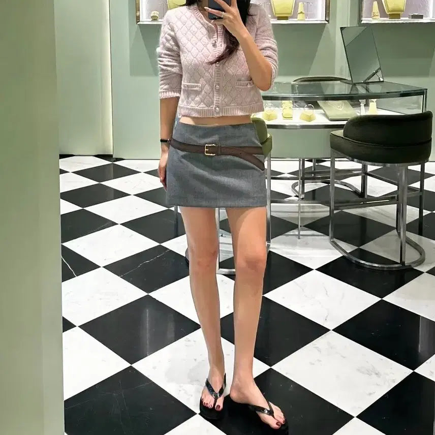 [BUNJANG] The Lourang Aperol Black Croco Flip Flops Sandals (225) / 더로랑 쪼리 블랙크로커 225 아페롤 플립플랍  aperol flip flop