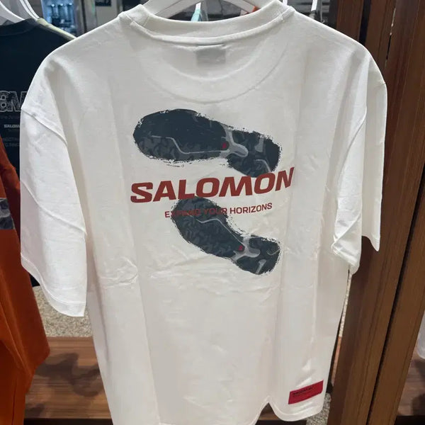 [BUNJANG] Salomon Mudstride Short Sleeve T-Shirt White (Oversized Fit) / [새 상품] 살로몬 UNI 머드스트라이드 숏 슬리브 s(오버핏)