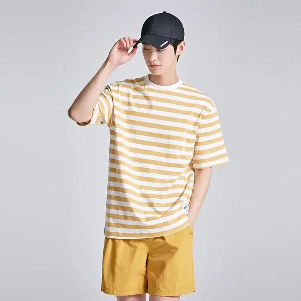 [BUNJANG] SPAO Striped T-Shirt (Yellow) M / 스파오 스트라이프 티셔츠(옐로우) / M사이즈