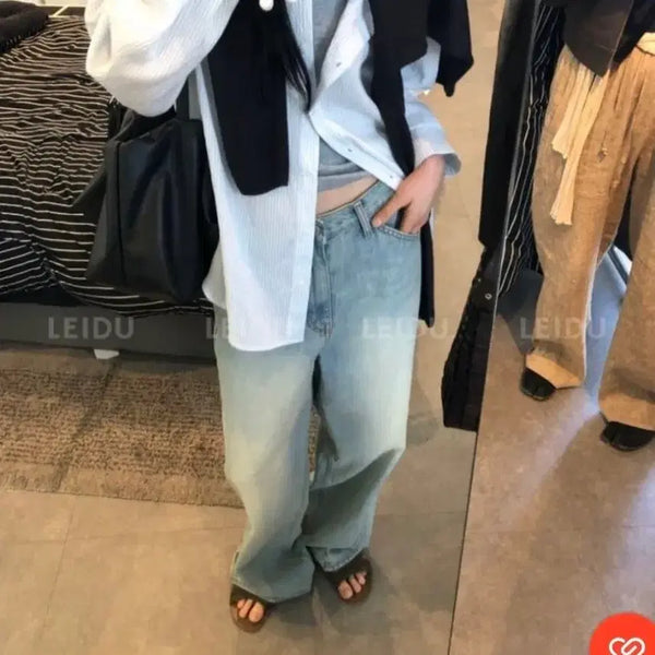 [BUNJANG] Lakeside Studio Nico Denim Light Wash S / 레이크사이드스튜디오 니코 데님 연청 S