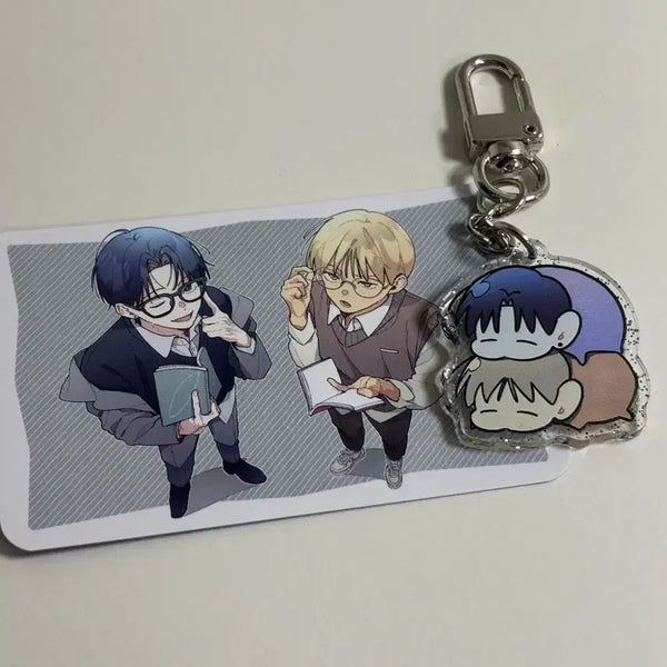 [BUNJANG] Wonroom Joojyo Nerd Elite Photocard & Acrylic Keyring Bundle Set / 원룸조교님 너드엘리트 포카, 키링 일괄
