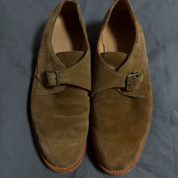 [BUNJANG] Polo Ralph Lauren Monk Strap Suede Loafers Size 43 / 폴로 랄프로렌 몽크 스트랩 스웨이드 로퍼 43