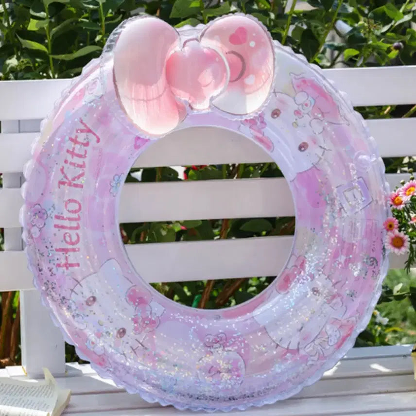 [BUNJANG] Sanrio Hello Kitty Glitter Swimming Tube (Ages 5-12) / 새상품 휴가철 필수 산리오 수영튜브 5세~12세