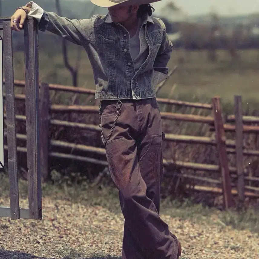 [BUNJANG] MBBCAR Western Double Knee Carpenter Pants / mbbcar 웨스턴 더블니 카펜터 팬츠