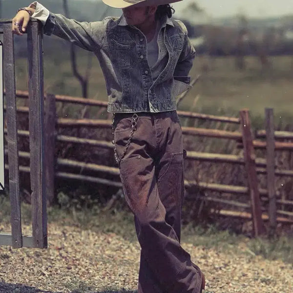 [BUNJANG] MBBCAR Western Double Knee Carpenter Pants / mbbcar 웨스턴 더블니 카펜터 팬츠