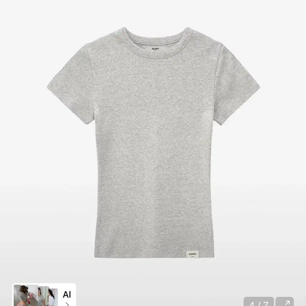 [BUNJANG] Glonny G Classic Fitted Tee Short Sleeve - Heather Grey S / (새상품) 글로니 반팔 G classic fitted tee 멜란지그레이 s