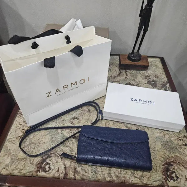 [BUNJANG] ZARMOI Leather Handbag Navy / 자르모이 가죽핸드백  새상품