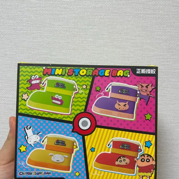 [BUNJANG] Crayon Shin-chan Crayon Whitey Mini Pouch Keychain / 짱구 레인부츠 미니 파우치 키링 (흰둥이)