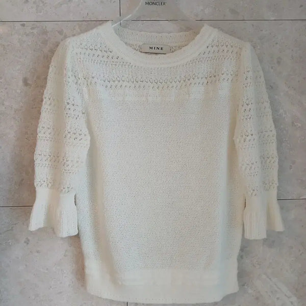 [BUNJANG] Mine Crochet Knit Ivory / 마인 크로쉐니트