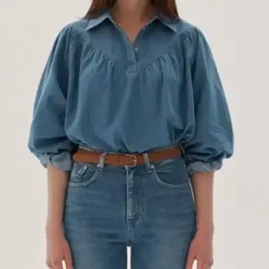 [BUNJANG] DOWER Denim Blouse / DOWER 다우어 데님 블라우스