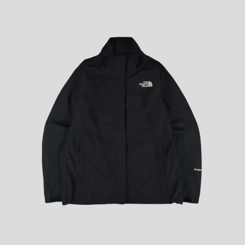 [BUNJANG] The North Face Black Gray Logo High-Vent Hidden Zipper Chest Pocket Nylon Windbreaker - Women's L / 노스페이스 블랙 그레이 로고 하이벤트 히든지퍼 체스트포켓 나일론 바람막이 WOMANS L