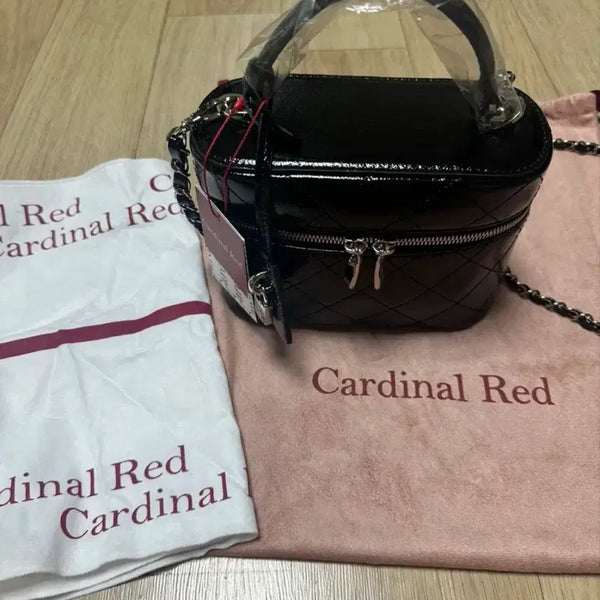 [BUNJANG] Cardinal Red Vanity Bag / 카디널레드 베니티백 (택, 비닐 제거 안한 새거)