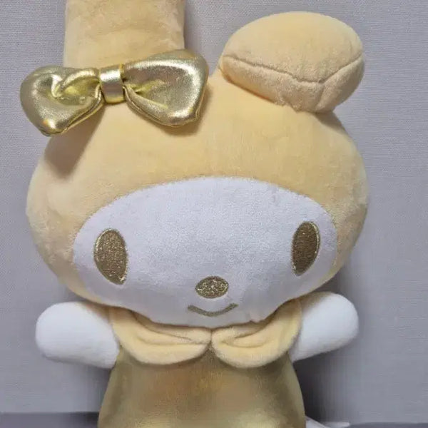 [BUNJANG] My Melody Gold Ribbon Plush Doll / 마이멜로디 골드 리본 인형
