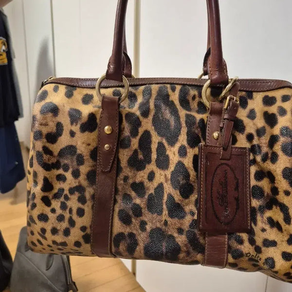 [BUNJANG] Dolce & Gabbana Leopard Print Leather Trim Tote Bag / 돌체앤가바나 레오파드 토트백