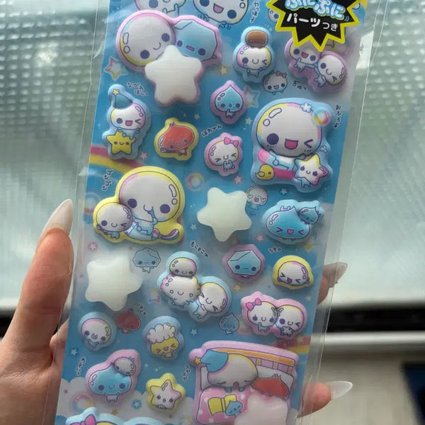 [BUNJANG] Kamio Japan Awawa-chan Pika Puni Squishy Sticker / 판매) 카미오재팬 아와와짱 피카푸니 씰 말랑스티커