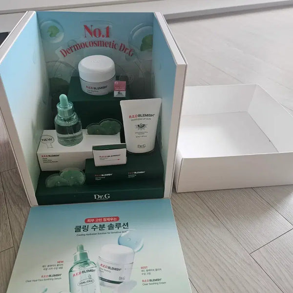 [BUNJANG] Dr.G Red Blemish Soothing Cream, Serum, Sun Cream & Blotting Paper Set (Sealed) / (미개봉) 닥터지 레드 블레미쉬 수딩 크림, 수딩세럼, 선크림, 기름종이 세트