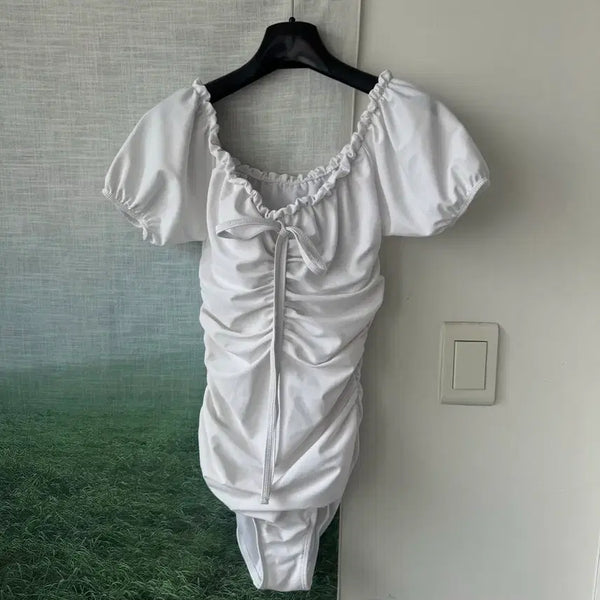 [BUNJANG] Off-the-Shoulder Monokini White / 오프숄더 모노키니 (화이트컬러 OS)