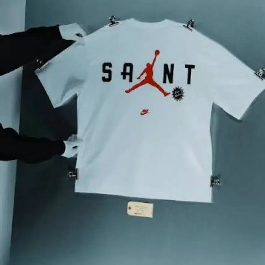 [BUNJANG] Saint Michael Jordan T-Shirt White / [M] 세인트미카엘 조던 티셔츠 화이트