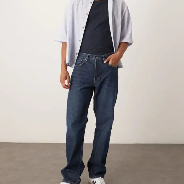 [BUNJANG] Arket Ocean Loose Straight Denim Deep Wash Blue / [34/34] 아르켓 오션 루즈 스트레이트 데님 딥워시 블루