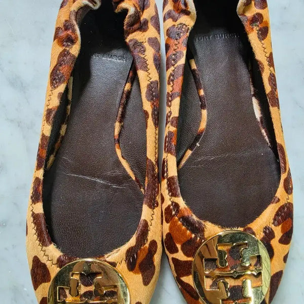 [BUNJANG] Tory Burch Leopard Print Ballet Flats - Size 245-250 / 토리버치 플랫슈즈 245-250