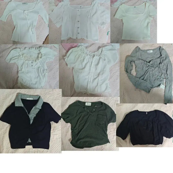 [BUNJANG] Blouse Shirt Skirt Set / 블라우스 셔츠 스커트