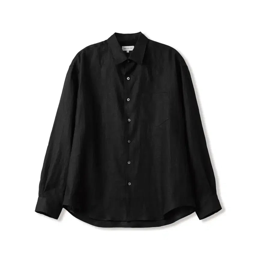 [BUNJANG] Steadyeverywhere Relaxed Linen Shirt Black / 스테디에브리웨어 릴렉스드 린넨 셔츠 블랙
