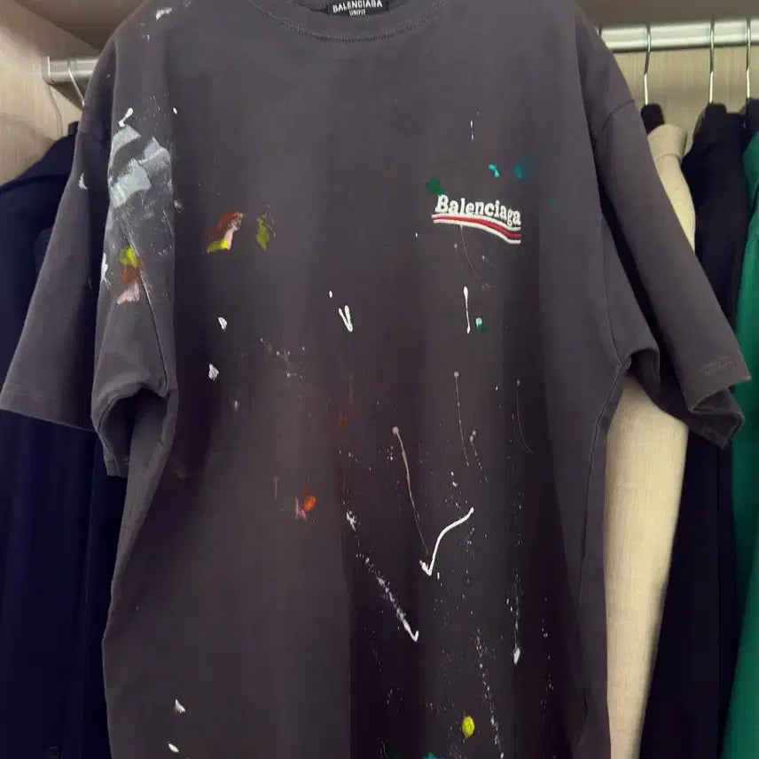 [BUNJANG] Balenciaga Wave Painting T-Shirt / 발렌시아가 웨이브 페인팅 티셔츠