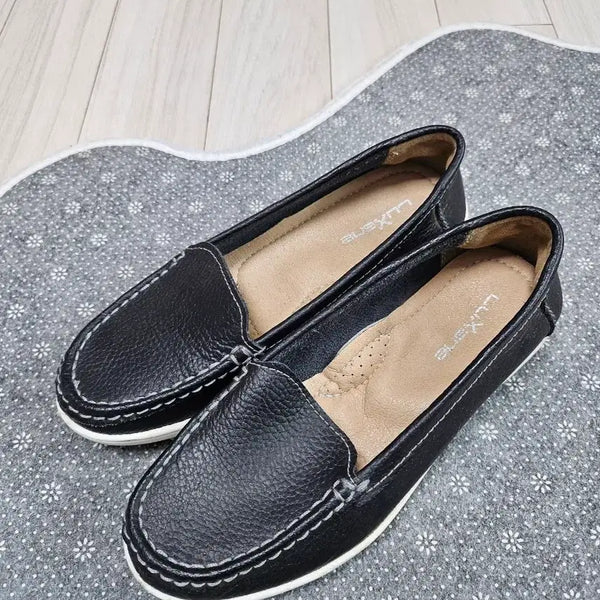 [BUNJANG] Black Real Leather Loafers / 블랙 리얼 가죽 로퍼 단화