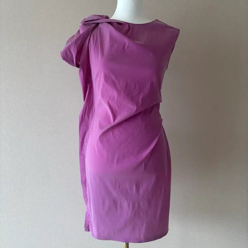 [BUNJANG] Lanvin Collection Purple Drape Dress / [정품] Lanvin collection 랑방 컬렉션 드레이프 원피스