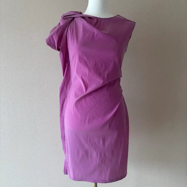 [BUNJANG] Lanvin Collection Purple Drape Dress / [정품] Lanvin collection 랑방 컬렉션 드레이프 원피스