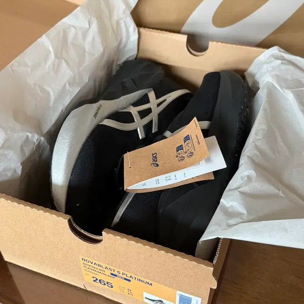 [BUNJANG] ASICS NovaBlast S Platinum Black Men's Shoes 265 / (새상품) 아식스 노바블라스트 S 플래티넘 블랙 남성 265