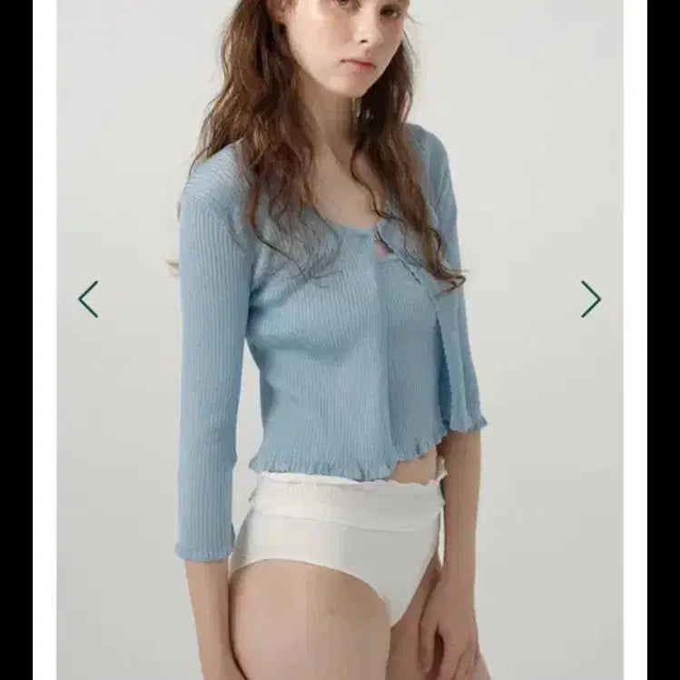 [BUNJANG] TheBarnet B-Hook Closer Cardigan Set Baby Blue / 더바넷 b후크 클로저 가디건 세트 베이비 블루