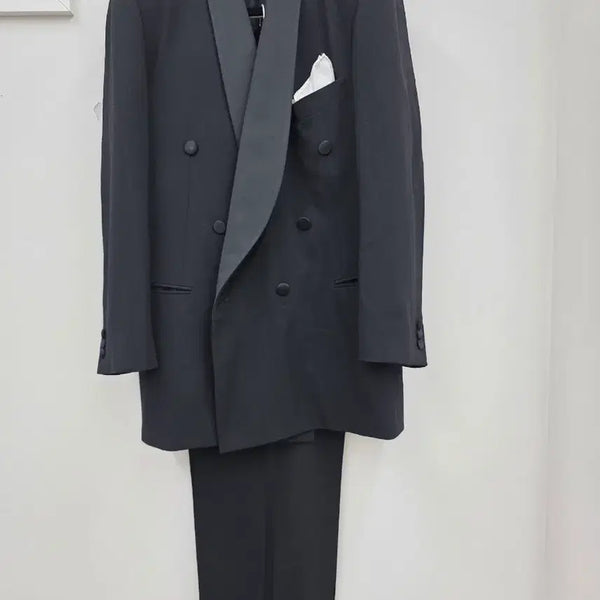 [BUNJANG] Pal Zileri Double Breasted Suit Set - Black / 팔질레리 더블 정장 세트 블랙