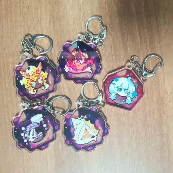 [BUNJANG] Cookierun Kingdom Soul Stone Keychain Bundle Set / 마지막내림)쿠키런킹덤 쿠킹덤 퓨바 닼카 홀베 골치 폼폼도우 영혼석 키링 일괄