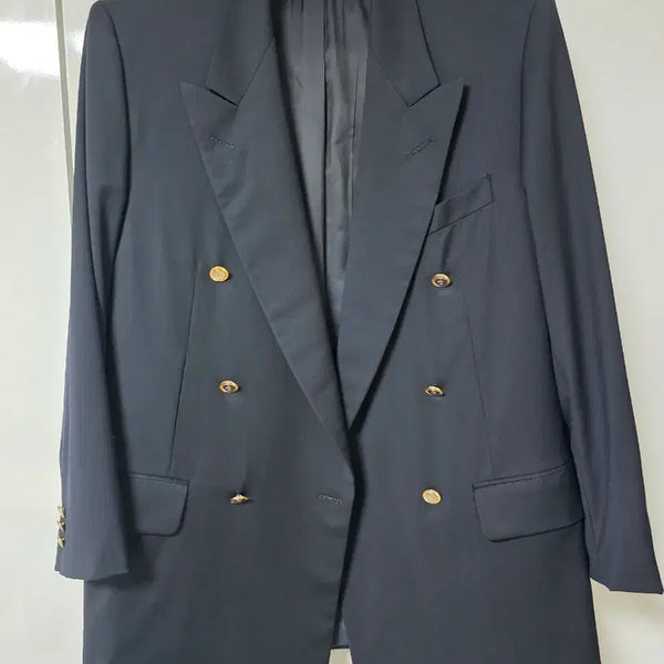 [BUNJANG] Valentino Classic Double Button Blazer Navy / 발렌타인 클래식 더블 버튼 블레이저 네이비