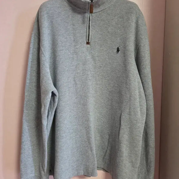 [BUNJANG] Polo Ralph Lauren Grey Zip-Up Sweater L / 폴로랄프로렌 그레이 집업 스웨터