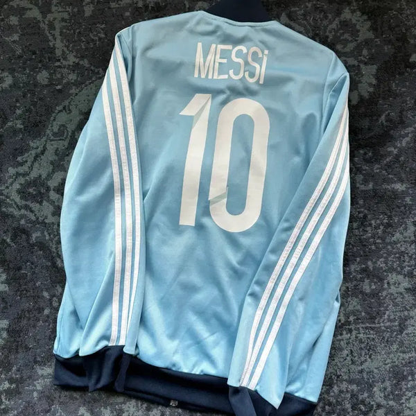 [BUNJANG] Adidas Messi Soccer Jersey Argentina Sky Blue Size 105 / 아디다스 메시 사커져지 105