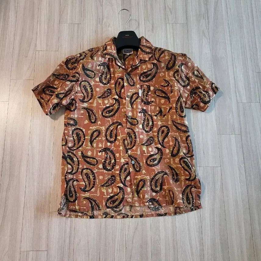 [BUNJANG] Edwin 90s Paisley Linen Open Collar Hawaiian Shirt (Size M/100) / 새상품급 edwin 에드윈 페이즐리 반다나 린넨 오픈카라셔츠 하와이안 셔츠 남방 m 100